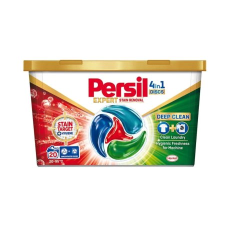 Persil 4v1 discs Deep Clean Stain Removal gélové tablety na pranie 20ks