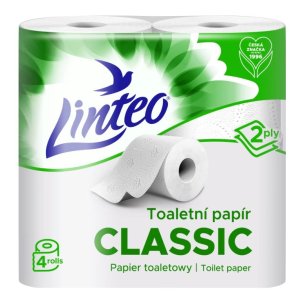 Linteo Classic toaletný papier 4ks-ový biely,2-vrstvový