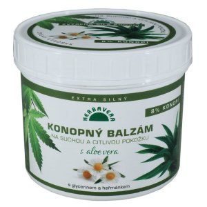 Herbavera Konopný balzam na suchú a podráždenú pokožku – regenerácia a hydratácia 500 ml