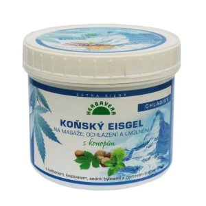 Herbavera Konský EISGEL chladivý na svaly a kĺby – úľava od bolesti a opuchov 500 ml