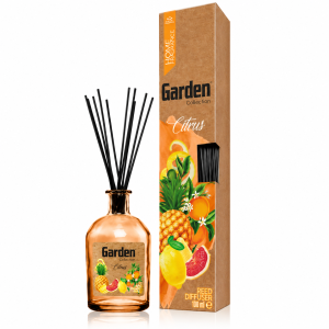 Garden Collection vonný difúzer 100 ml s tyčinkami Citrus – svieža citrusová vôňa pre čistý a energický interiér