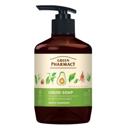 Green Pharmacy Aloe Vera a Avokádový olej tekuté mydlo 460ml s dávkovačom