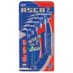 ASCO 2-britvový pánsky holiaci strojček 5ks