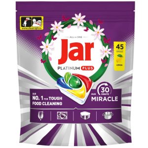 Jar Platinum Plus All in One Miracle Lemon kapsule do umývačky riadu 45ks