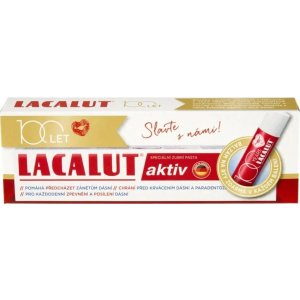 Lacalut Aktiv zubná pasta 75ml+balzam na pery 4,8g