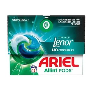 Ariel gélové kapsule na pranie 15ks Universal+ Touch Of Lenor
