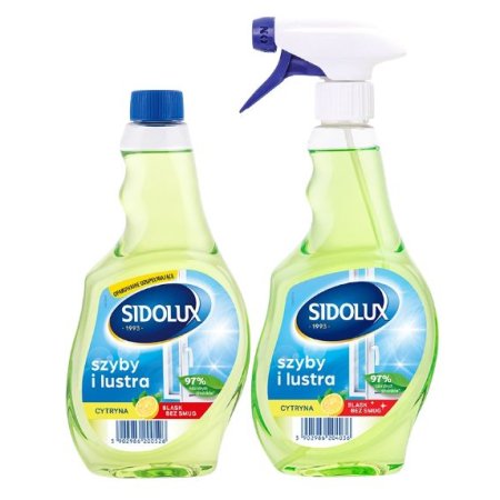 Sidolux DUO Lemon čistič okien 500ml MR + náhradná náplň 500ml
