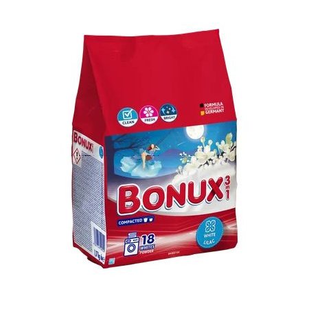 Bonux White Lilac prací prášok 1,17kg na 18 praní, EXP 12/26