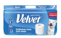 Velvet Biely toaletný papier 8ks 3-vrstvový