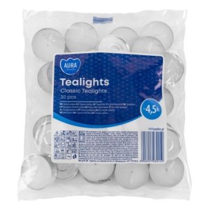 Aura Bispol čajové sviečky 30ks 330g