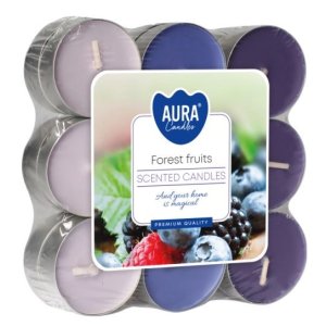 Aura Bispol Forest Fruits vonné čajové sviečky 18ks