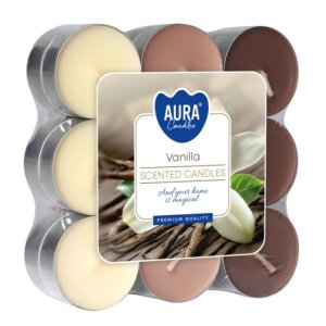 Aura Bispol Vanilla vonné čajové sviečky 18ks