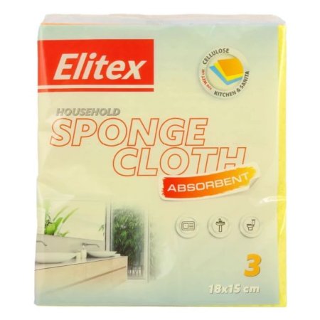 Elitex hubová utierka – 3 ks, 15 × 18 cm