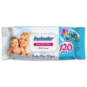 Freshmaker detské vlhčené obrúsky 120ks Jumbo Pack uzatvárateľné s klipom